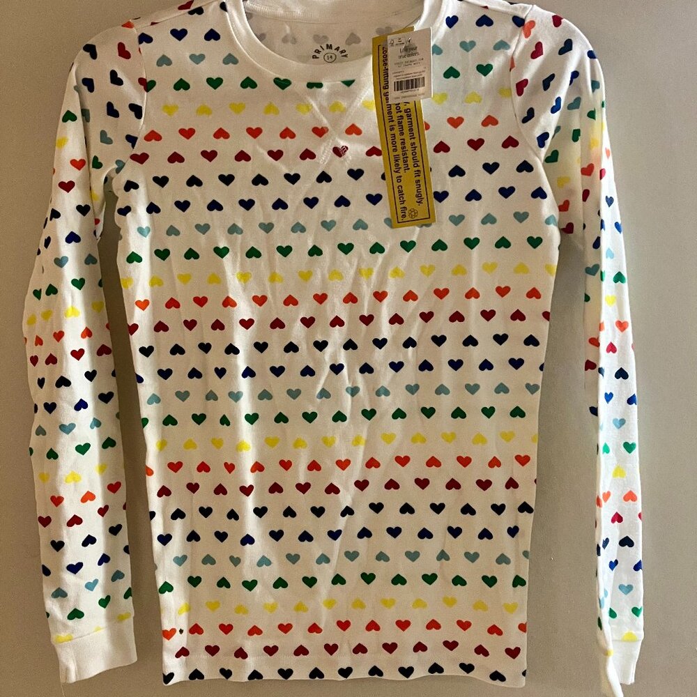 Primary Pajama Top with Hearts